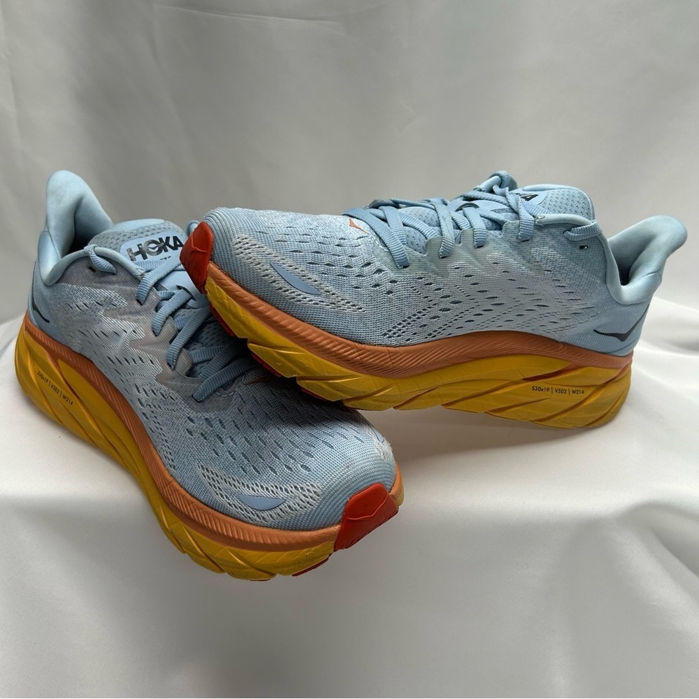 Hoka Women’s One One Clifton 8 Summer Song Ice Blue 10B Run Walk Comfy - Picture 11 of 15
